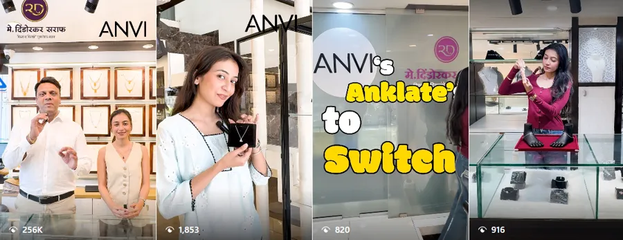 Anvi Silver reels with influencers and models, one with 256K views