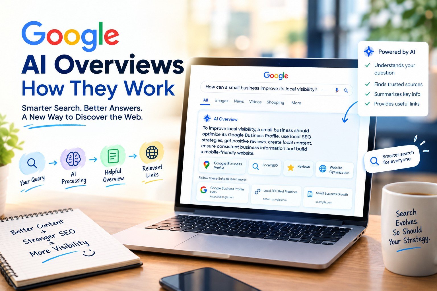 How Google AI Overviews Work - A Complete Guide for Businesses, SEO and AI Search - Growholic Corporation Nashik